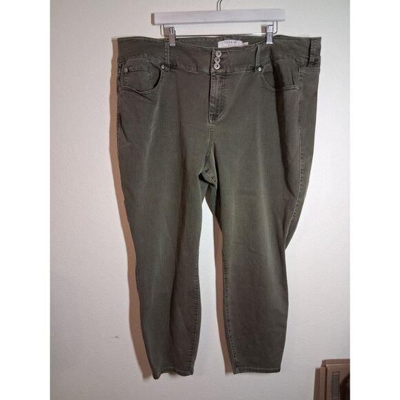 Torrid Denim Blue Jeans Jeggings Skinny Green Size 26 Regular - Picture 1 of 9